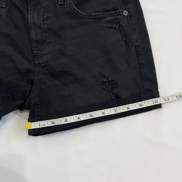AG Adriano Goldschmied The Hailey Ex Boyfriend Roll Up Jean Short Black Size 26 - Picture 9 of 9